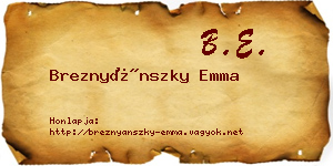 Breznyánszky Emma névjegykártya